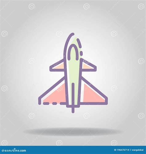 Supersonic Icon Or Logo In Pastel Color Stock Vector Illustration Of