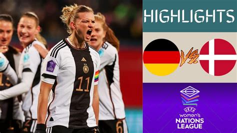 🇩🇪 Germany vs Denmark 🇩🇰 UEFA Women's Nations League Highlights | Group ...