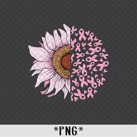 Sunflower Breast Cancer Svg Cancer Awareness Svg Pink Ribbon Etsy