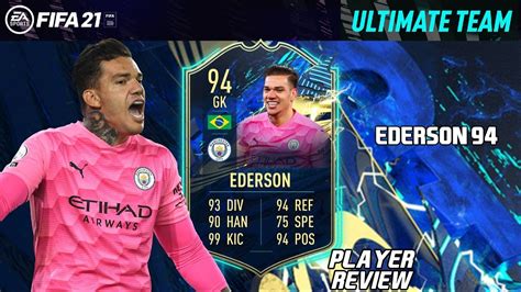 El Arquero Mas Rapido Del Juego Ederson 94 Tots Fifa 21 Review Youtube