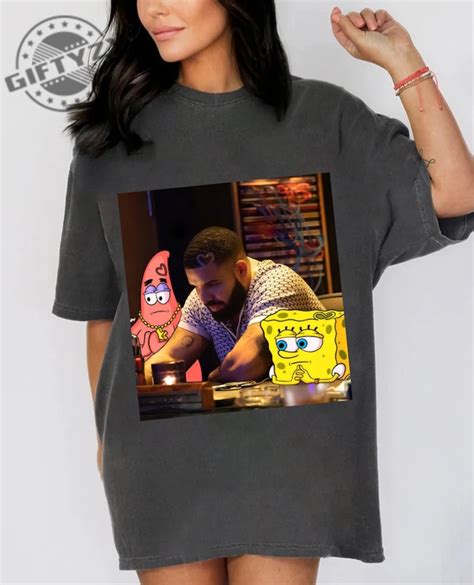 Rapper Drake Spongebob Patrick Star Meme Funny Vintage T-Shirt Hoodie Sweatshirt Mug - Giftyzy