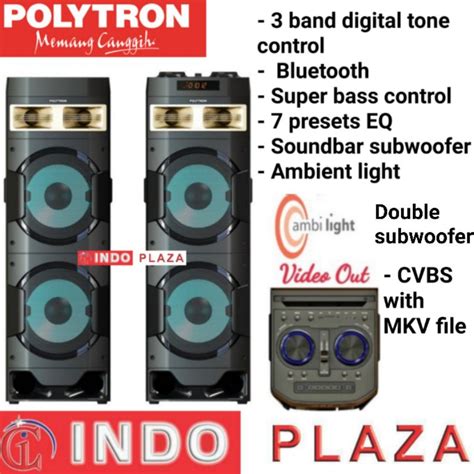 Jual Speaker Polytron Pas 10d28 Pas 10df28 Double Subwoofer Video