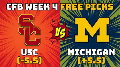 Free Football Pick Usc Trojans Vs Michigan Wolverines Prediction 9 21