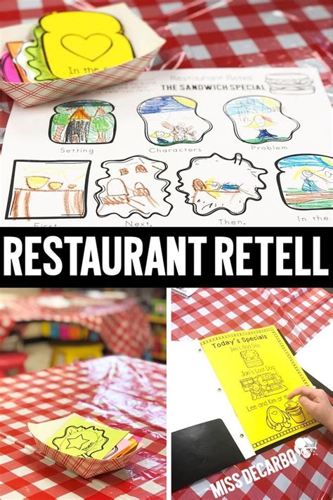 Retelling Activities With Restaurant Retell Miss Decarbo Retelling Activities Classroom