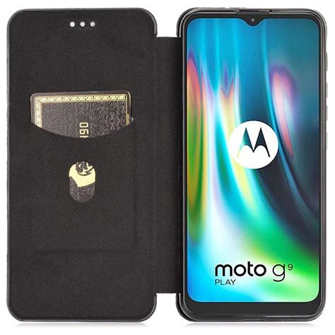 Motorola Moto G9 Play Flip Case Carbon Fiber