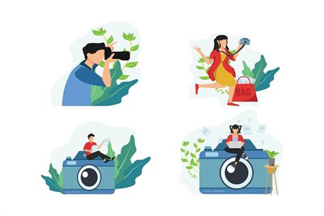 Photographer Flat Bundle Design 11818972 Vector Art At Vecteezy