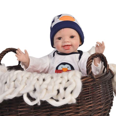 Настоящий Ребенок реборн куклы Bebe boy rebon 55 см Силиконовая ...