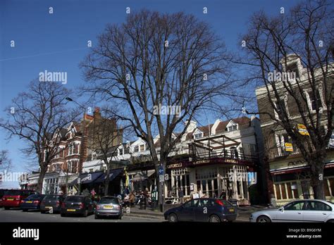 Blackheath London England Uk Georgian Houses Shops High Street Stock