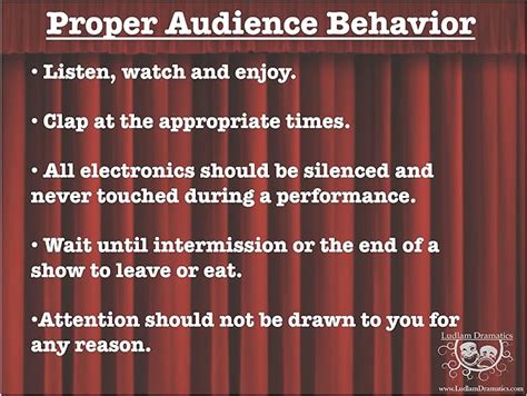 Educational Theatre Drama Class Poster Proper Audience Behavior Theater