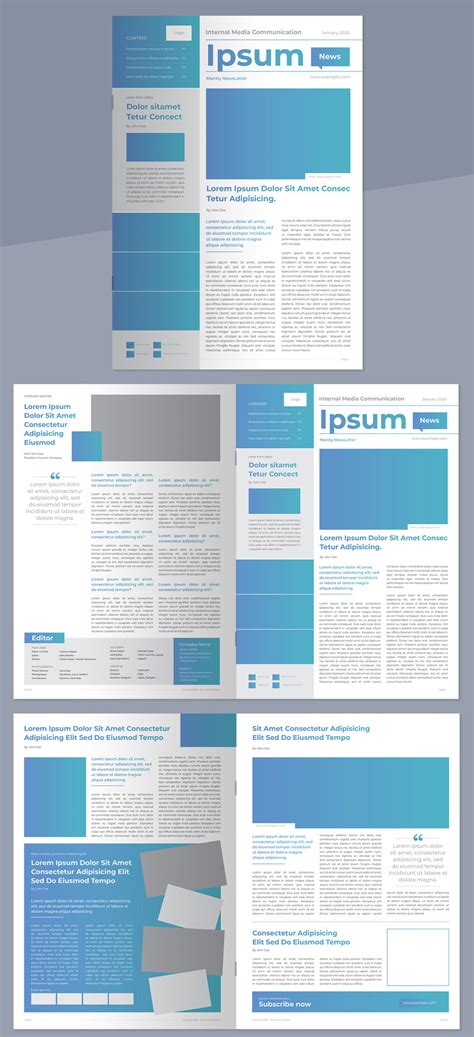 Modern Indesign Newsletter Templates Redokun Blog