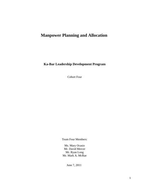 Pdf Manpower Planning And Allocation Hqmc Marines Mil In The