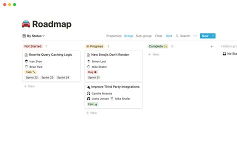 Best Notion Roadmap Templates Free Paid Inspiration