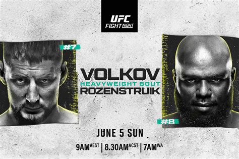 UFC Fight Night Volkov Vs Rozenstruik Better At The Pub