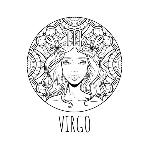 Vierge D Illustration De Signe De Zodiaque Illustration Stock