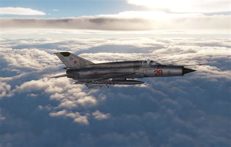 Wallpaper Ussr Okb Mig Mig Bis Frontline Fighter Above The Clouds