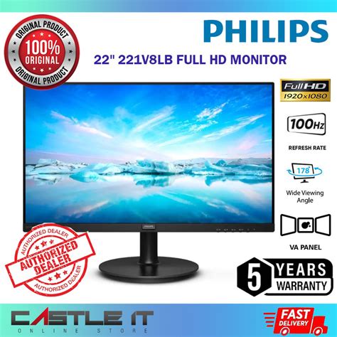 Philips 22 221v8lb Flat 21 5 Led 221v8 69 Full Hd 22 Inch Monitor Va