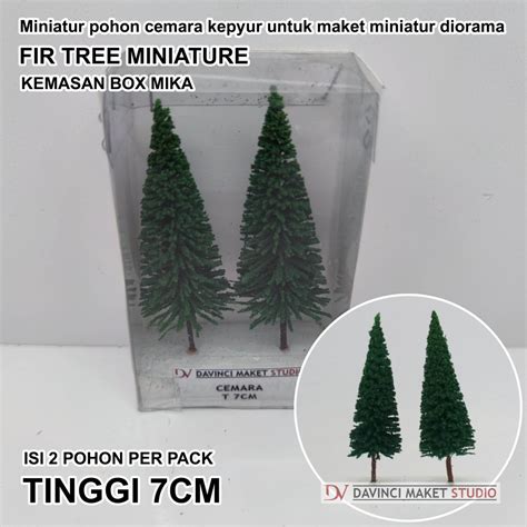 Jual Mh Miniatur Pohon Cemara Kepyur Hijau Maket Diorama Fir Tree