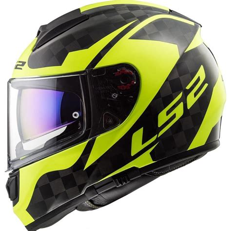 Casco Moto Ls Ff Vector Ct Carbon Shine H V Yellow Hospitalet