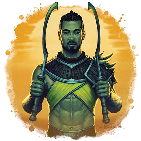 Filler Spot Colour Character Warrior With Khopesh Rpg Stock Art