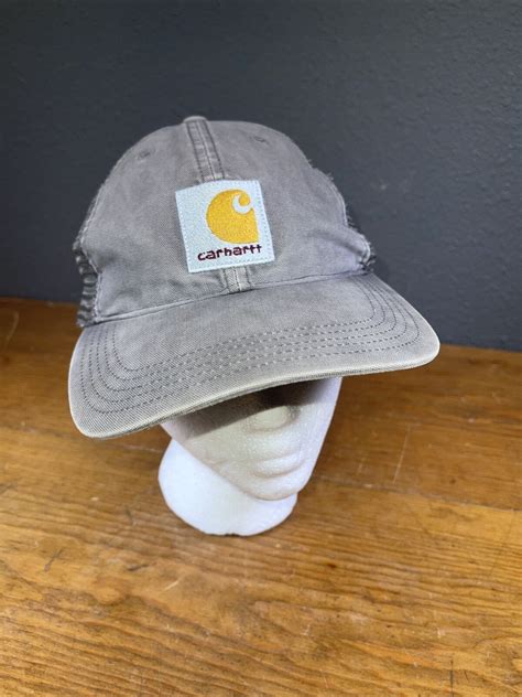 Carhartt Buffalo Cap Hat Trucker Snapback Adjustable Gray Carhartt