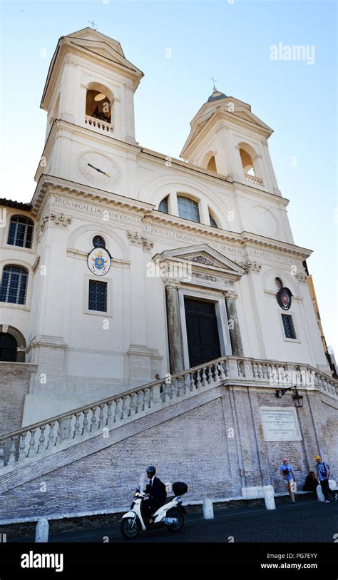 The church of the Santissima Trinità dei Monti in Rome Stock Photo Alamy