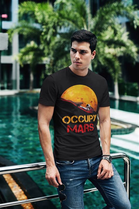 Occupy Mars Shirt Elon Musk Tee Spacex Shirt Space Shirt Etsy