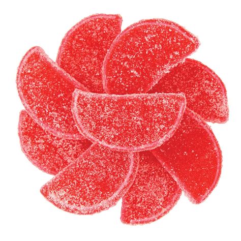 Red Raspberry Jelly Slices Candy 8 Ounce Fruit Slice Candy Fruit Candy Slices