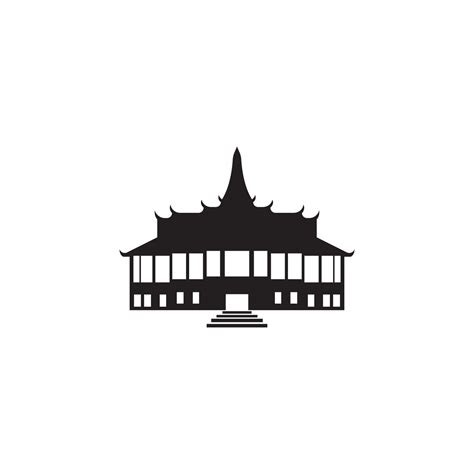 Pagoda Temple Icon Logo Vector Design Vector Art At Vecteezy