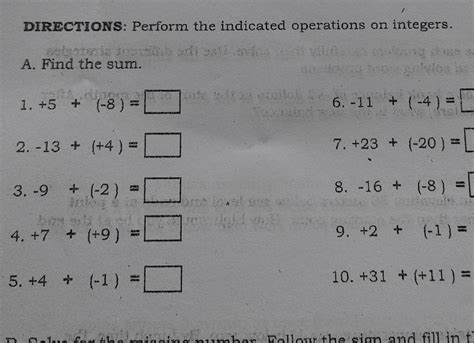 Operatio Obx Activity Directions Perform The Indicated Operations On