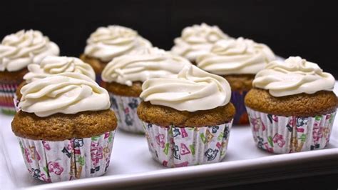 Pumpkin Bran Muffins And Cream Cheese Icing