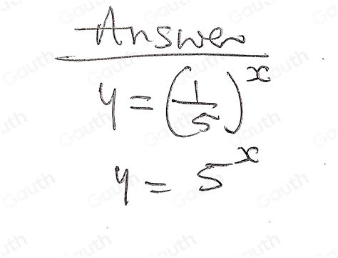 Solved Which Of The Options Below Are Equations Of Exponential Graphs Y X 5 Y 5x Y 5 X Y 1 5