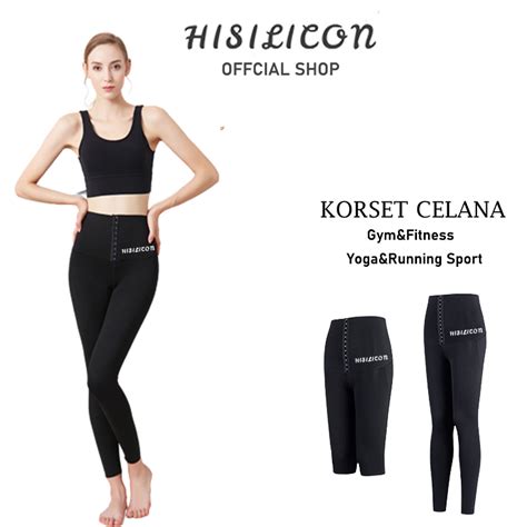 Jual Hisiliicon Legging Celana Olahraga Wanita Hijab Sport High Waist