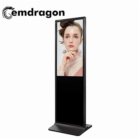 OEM ODM Advertising Video Player 55 Inch Super Slim Floor Standing