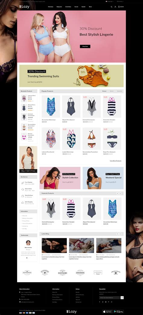 Lazy Lingerie Store Opencart X Responsive Theme By Codezeel Themeforest
