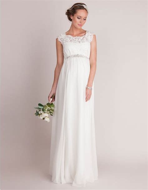 Ivory Silk And Lace Maternity Wedding Dress Seraphine