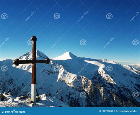 Todorka Peak stock image. Image of plant, frost, clouds - 136725685