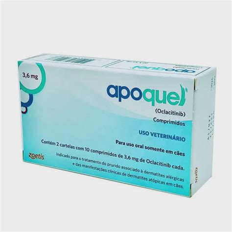 Apoquel 3 6mg Dermatólogico para Dermatite em Cães Zoetis 20