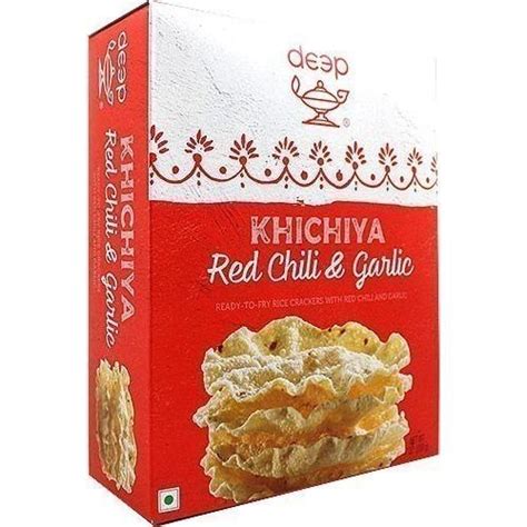 Get Deep Khichiya Rice Crackers Red Chilli Garlic Oz Box Oz