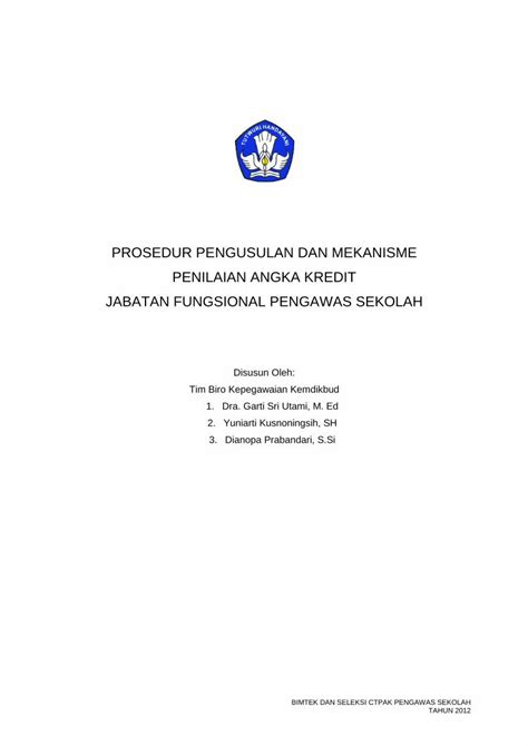 Pdf Prosedur Pengusulan Dan Mekanisme Penilaian Pdf Filejabatan