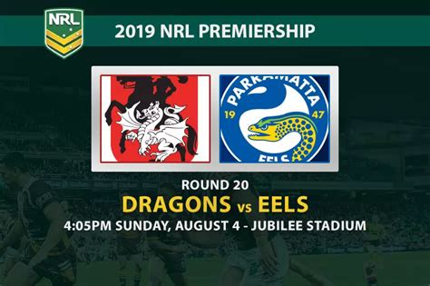 Dragons Vs Eels Betting Predictions Nrl 2019 Round 20