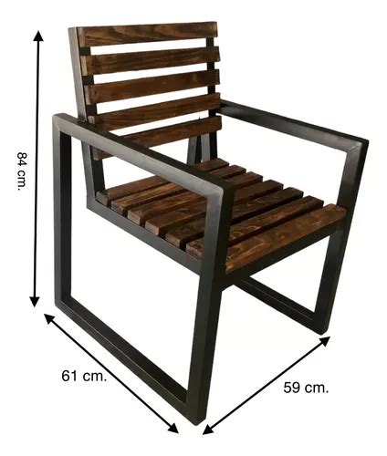 Silla Artesanal De Herrería Y Madera Meses sin interés