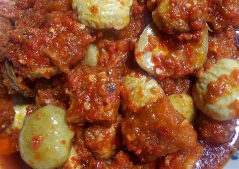 Resep Sambel Jengkol Muda Mix Kerupuk Kulit Krecek Jangek Oleh