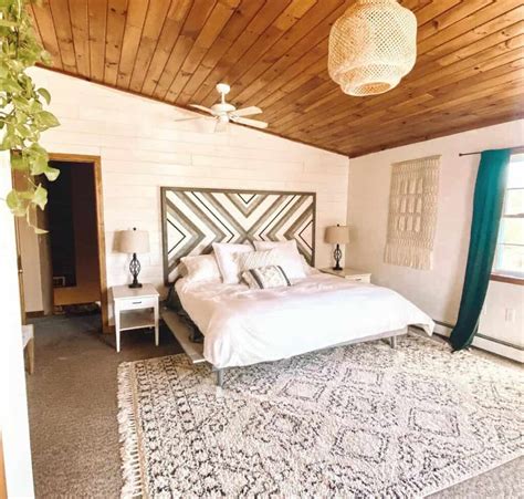 Boho Bedroom With Tongue And Groove Ceiling Soul Lane