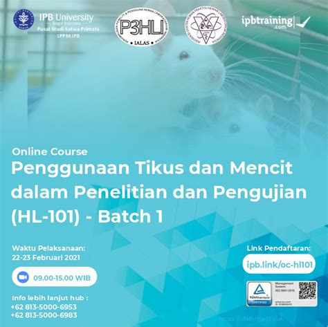 Online Course Penggunaan Tikus Dan Mencit Dalam Penelitian Dan