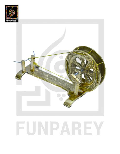 Handmade Premium Decorative Brass Charkha Slick Funparey