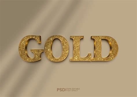 Premium Psd Gold 3d Editable Text Effect