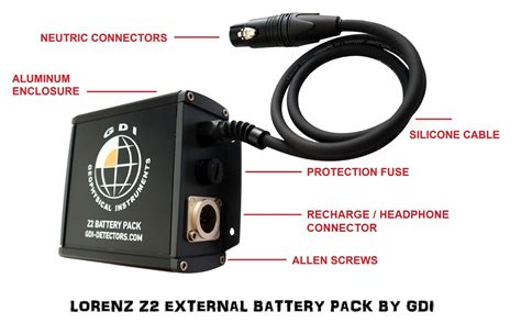 Lorenz Z2 Battery Pack External Rechargeable Power Supply Gdi Detectors
