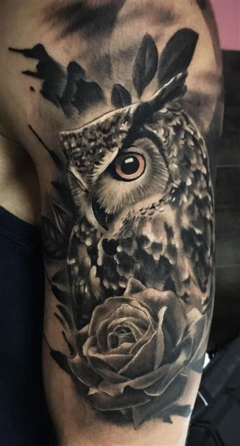 Best Owl And Rose Tattoo Designs Petpress