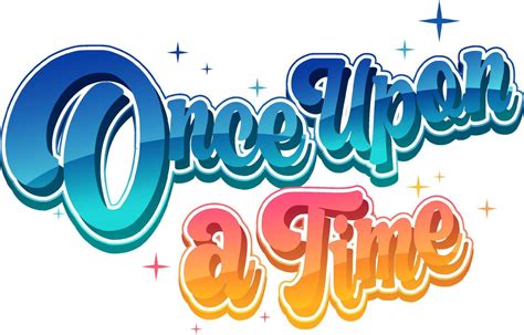 Once upon a time text word in cartoon style 5311141 Vector Art at Vecteezy