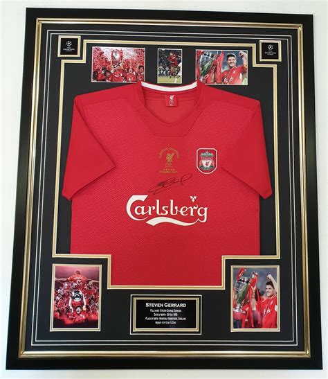 2005 Steven Gerrard Of Liverpool Signed And Framed Shirt Signed